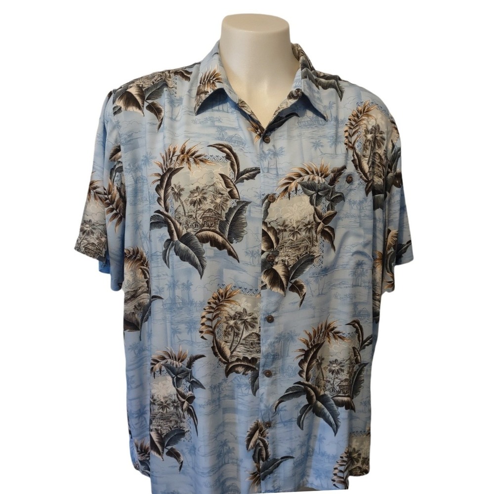 Batik Bay Hawaiian Shirt Men's Size XXL Button Up Relaxed Tropical Theme‎ Pocket
